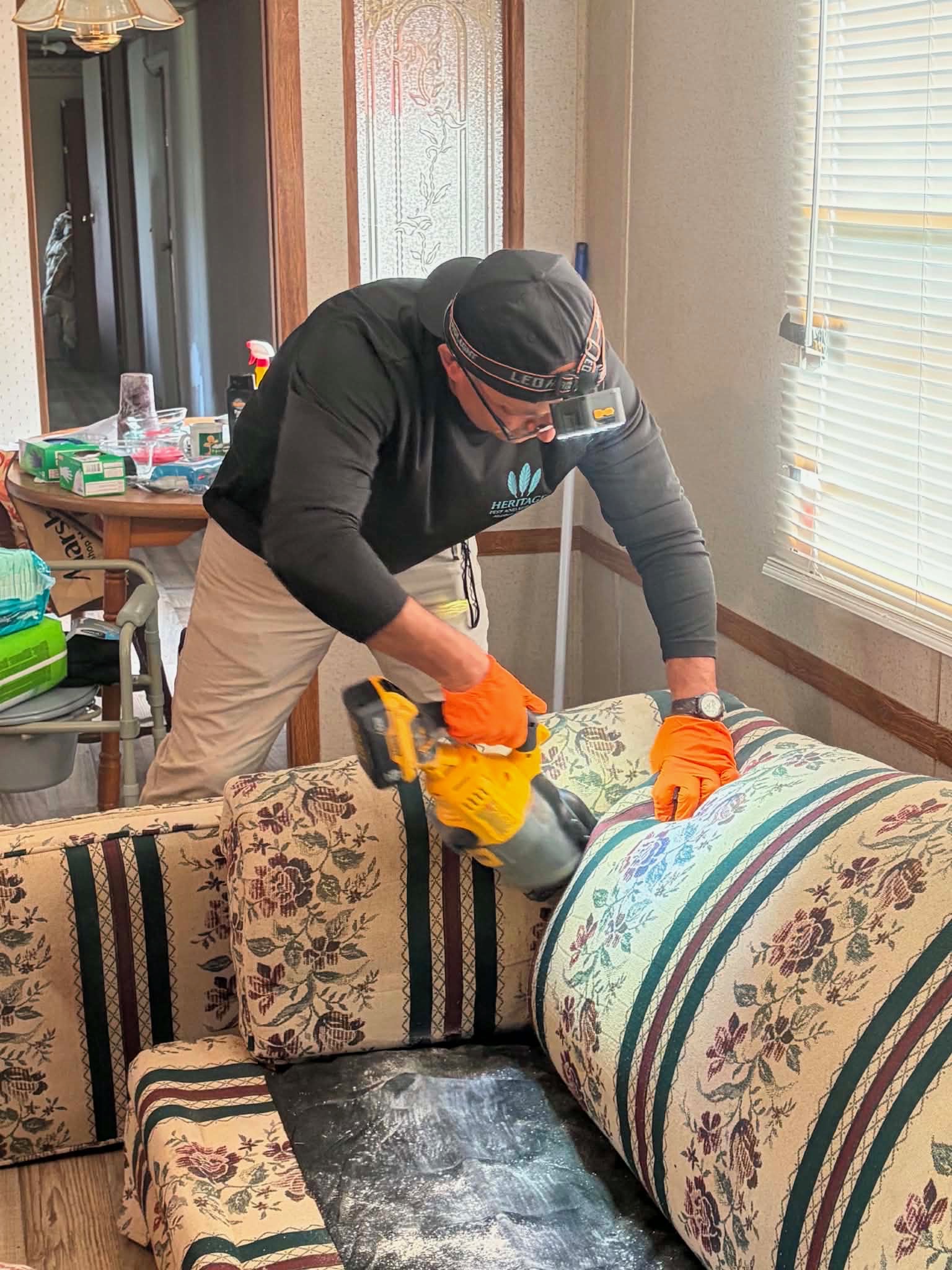 Heritage Pest Services Doing Pest Treatment